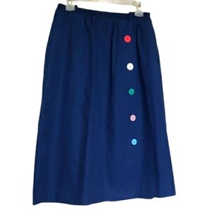 Vintage Tumbleweed Rainbow Botton 🌈 Women's Dark Blue Skirt Size X Large.